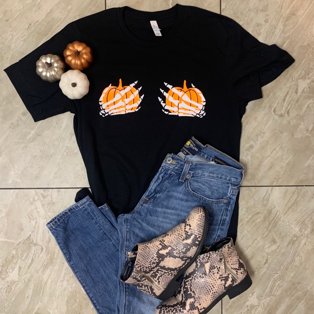 Pumpkin boob shirt